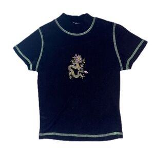 Brandy Melville Dragon Graphic Cropped Top